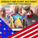 Birthday Card, Talking Donald President Greeting Cards With Real Voice Message & Light For Men And Women, Parents, Couples (Birthday -Golden Freedom)