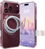 O1S Series 360 Magnetic Stand Phone Case Compatible with iPhone 18 Pro Clear Protective Cover