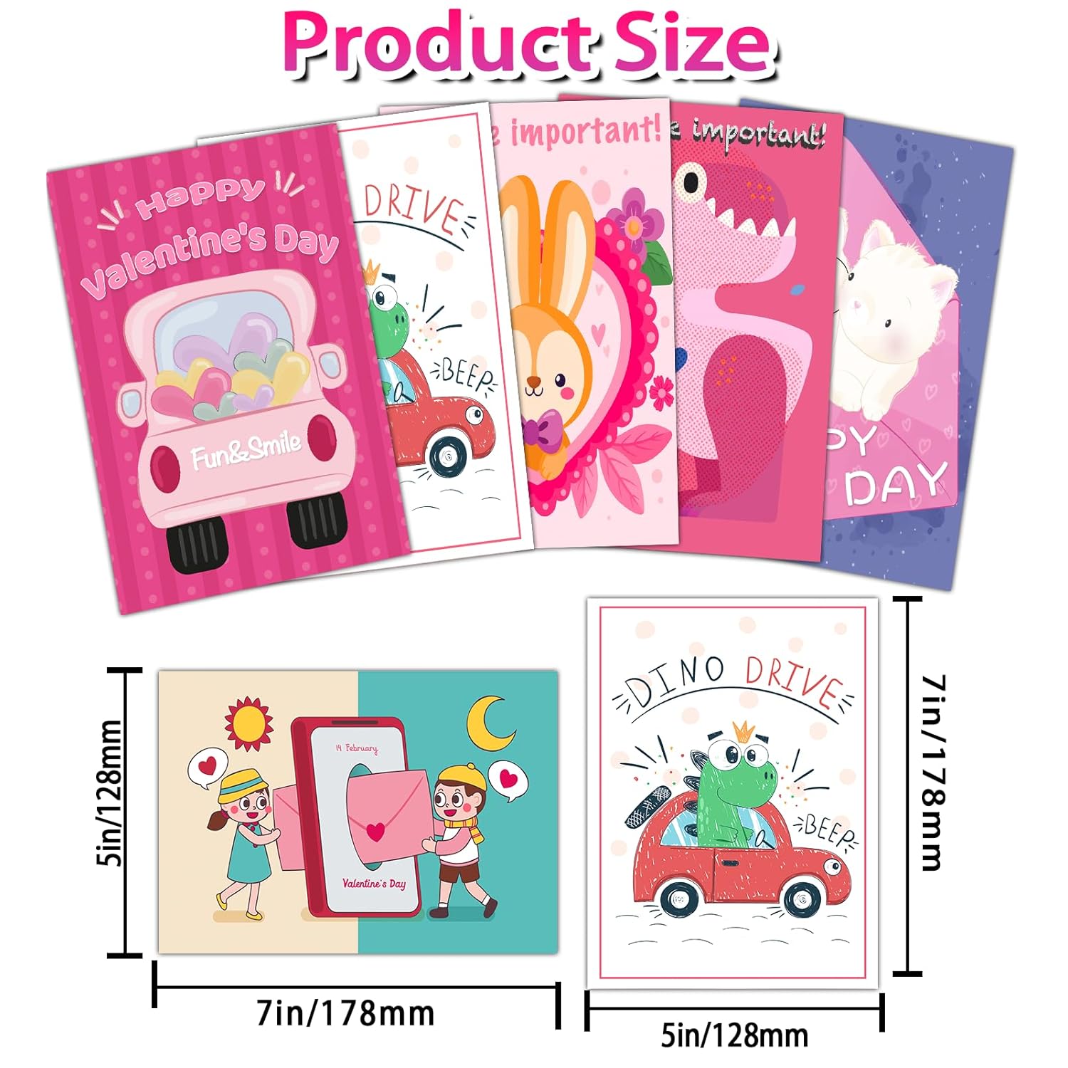 Valentines Day Cards For Kids School, 24 Sheets Valentines Cards For Kids Classroom, Valentine'S Day Gifts For Kids, Exchange Kids Gifts For School