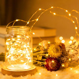 USB Plug In Fairy String Lights 16FT 50 LED Copper Wire Warm White with Remote Timer 8 Modes Waterproof for Bedroom Party Wedding Decor