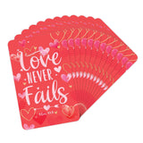 Christian Valentines Cards - 1 Cor 13:8 - Pack Of 12 Inspirational Christian Cards With Scripture Encouragement, Bible Verse Cards For Women & Men, Wallet Scripture Cards For Devotions