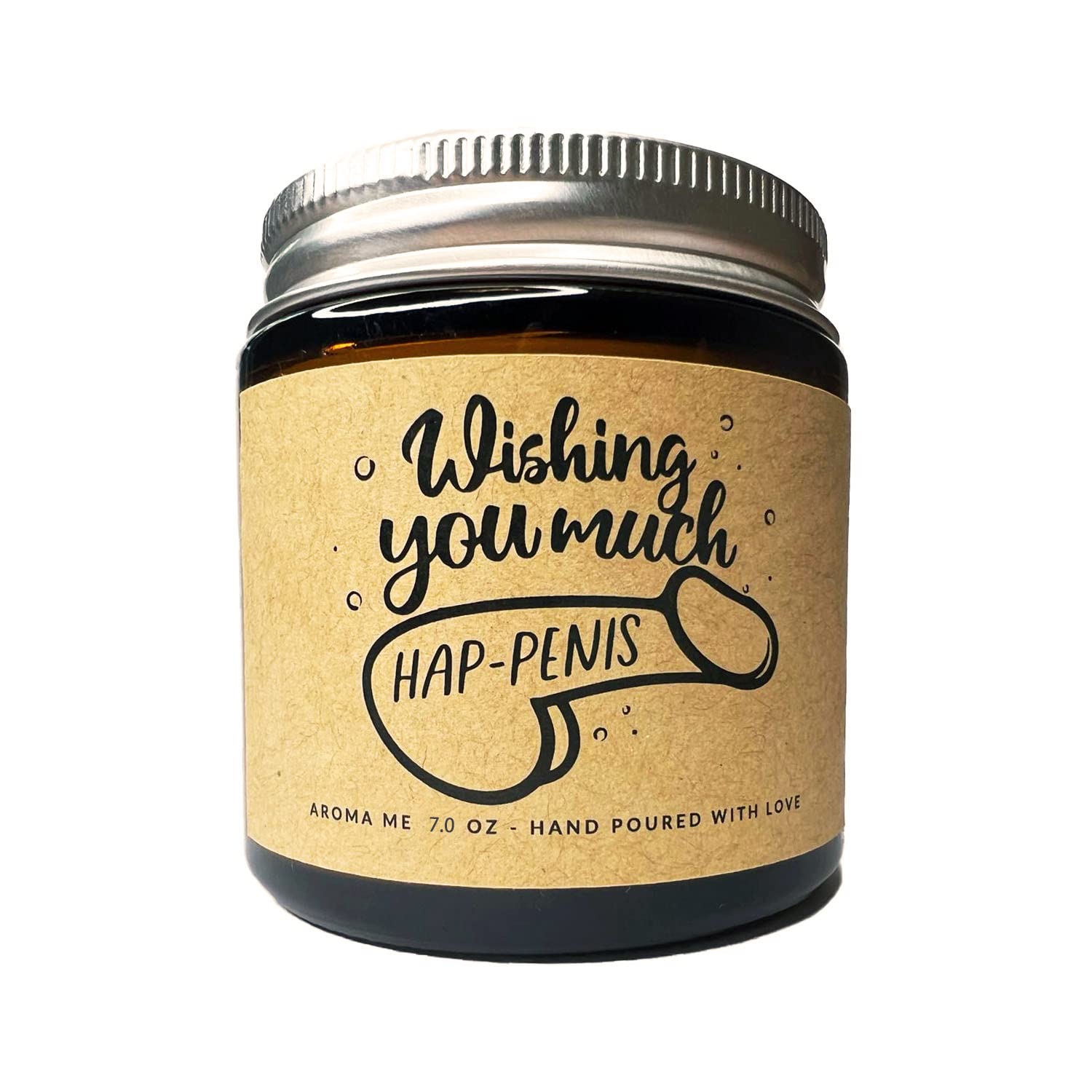Funny Engagement Scented Candles Relaxing Lavender For Couples, New Weds (Wish You Much Happiness, 7 Oz / 200 Gram)