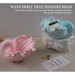 Unique Holder Resin Molds Silicone, Wave Shell Tray Silicone Mold, Bowl Epoxy Resin Casting Mold For Diy Jewelry Plate Candle Holder Candy Container Storage Craft Gift