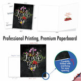 , Jumbo Valentine'S Day Card (8.5 X 11 Inch) - Vday Greeting Card For Valentines - Chalk And Roses Valentine'S J2358Dvdg