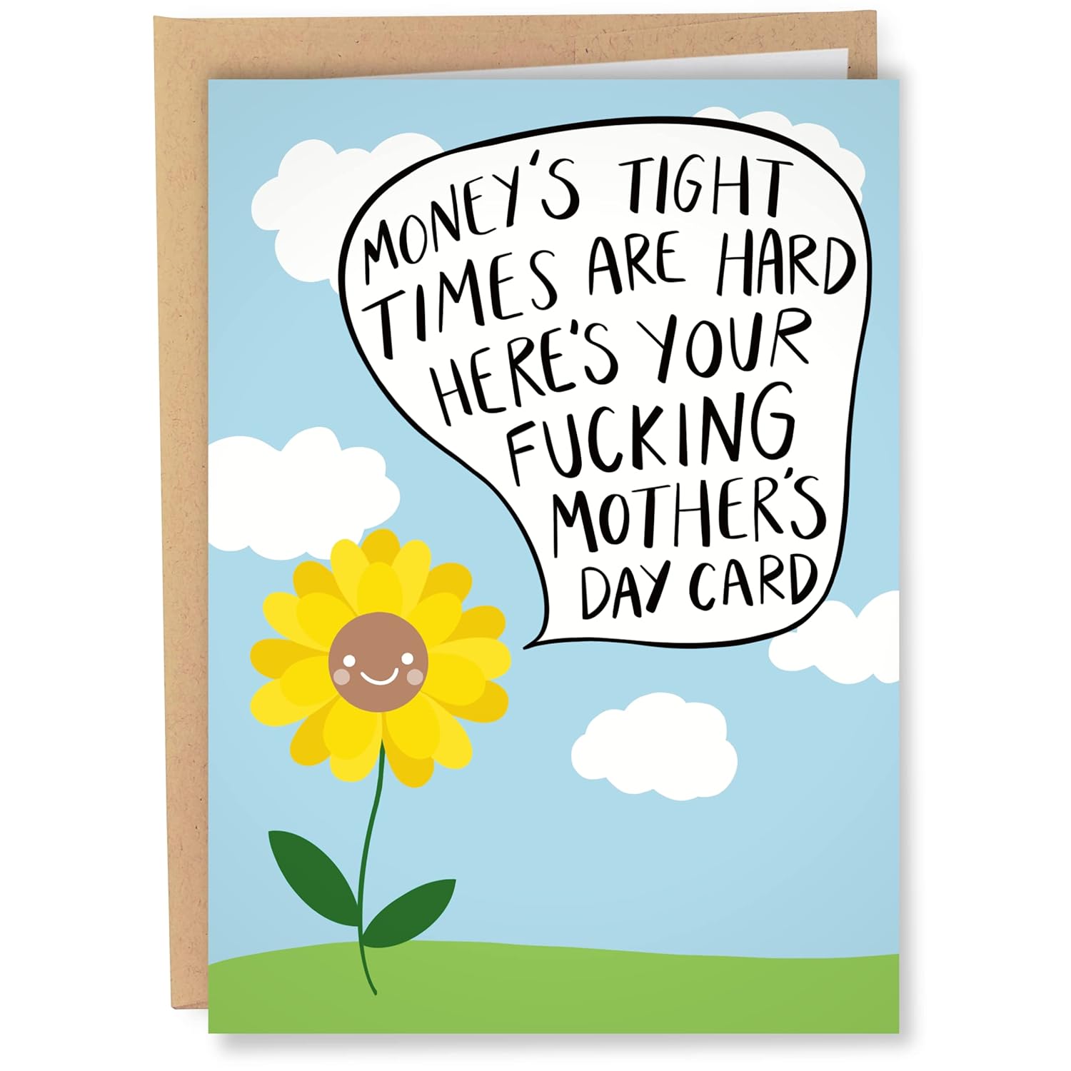 Funny Mother'S Day Card | Offensive Rude Card For Mom | Mothers Day Money'S Tight Times Are Hard Card