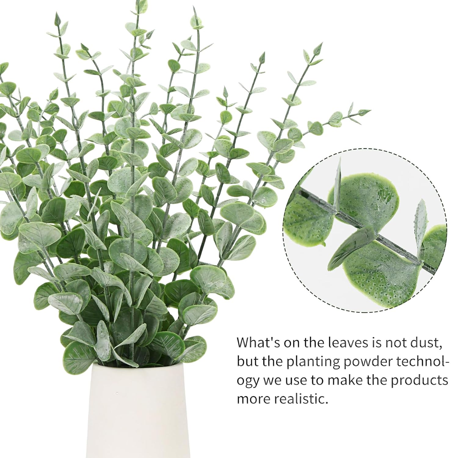 36Pcs Eucalyptus Stems Decor 14.1 Inch Artificial Eucalyptus Leaves Fake Greenery Branches For Wedding Centerpiece Flower Floral Arrangement Farmhouse Spring Home Decoration