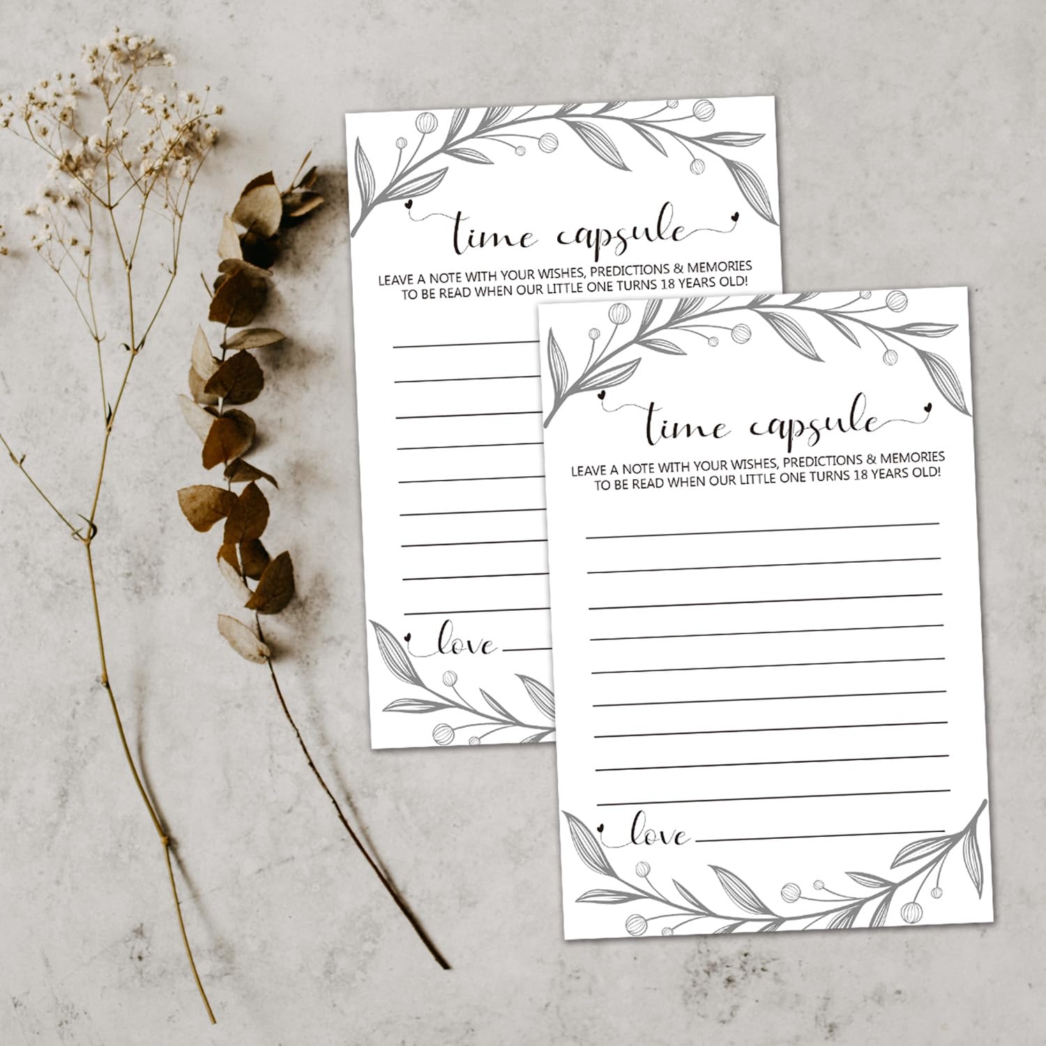 Time Capsule Cards For 1St Birthday Or Baby Shower Game Activity, Time Capsule Message Cards, Advice And Wishes Cards, Anniversary Card For Baby Shower Party Supplies