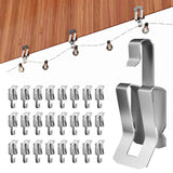 Christmas Light Clips Metal Christmas Lights Hooks For Outdoor Seasonal Lighting Gutter Clips For Eaves Hangable Festive Christmas Outdoor Decorations Christmas Holiday Decorations 50 Pcs