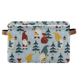 Large Storage Basket Gnomes Christmas Trees Foldable Storage Box Organizer Bins With Handles For Bedroom Home Office