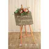 Fall Wedding Floral Swag Welcome Sign Artificial Flowers Backdrop Garland Terracotta Orange For Ceremony Reception Wall Easel Home Decoration Entryway Faux Outdoor Board Head Table Decor