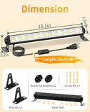 2 Pack 40W LED Shop Lights 5400LM 6000K Plug In Garage Work Lights with 6.6FT Cord and Switch
