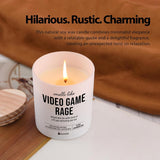 Smells Like Video Game Rage Gamer Gifts Gaming Gifts For Men Husband Boyfriend Brother Friends Video Pc Game Lover Scented Candle Home Office Jar Candles Sage Floral Lavender Scent 9.5 Oz