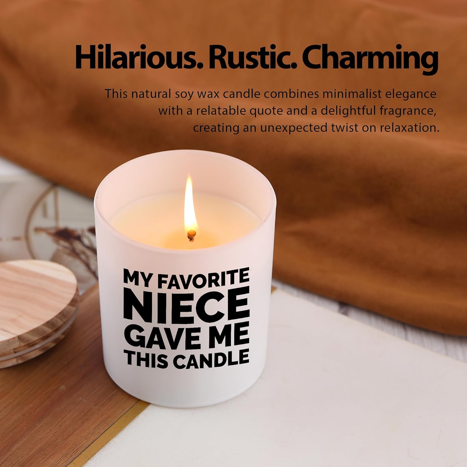 My Favorite Niece Gave Me This Candle Aunt Uncle Gifts Scented Candles For Home Office Mother'S Father'S Day Sage Lavender Soy Wax Jar Candles 9.5 Oz