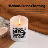 My Favorite Niece Gave Me This Candle Aunt Uncle Gifts Scented Candles For Home Office Mother'S Father'S Day Sage Lavender Soy Wax Jar Candles 9.5 Oz