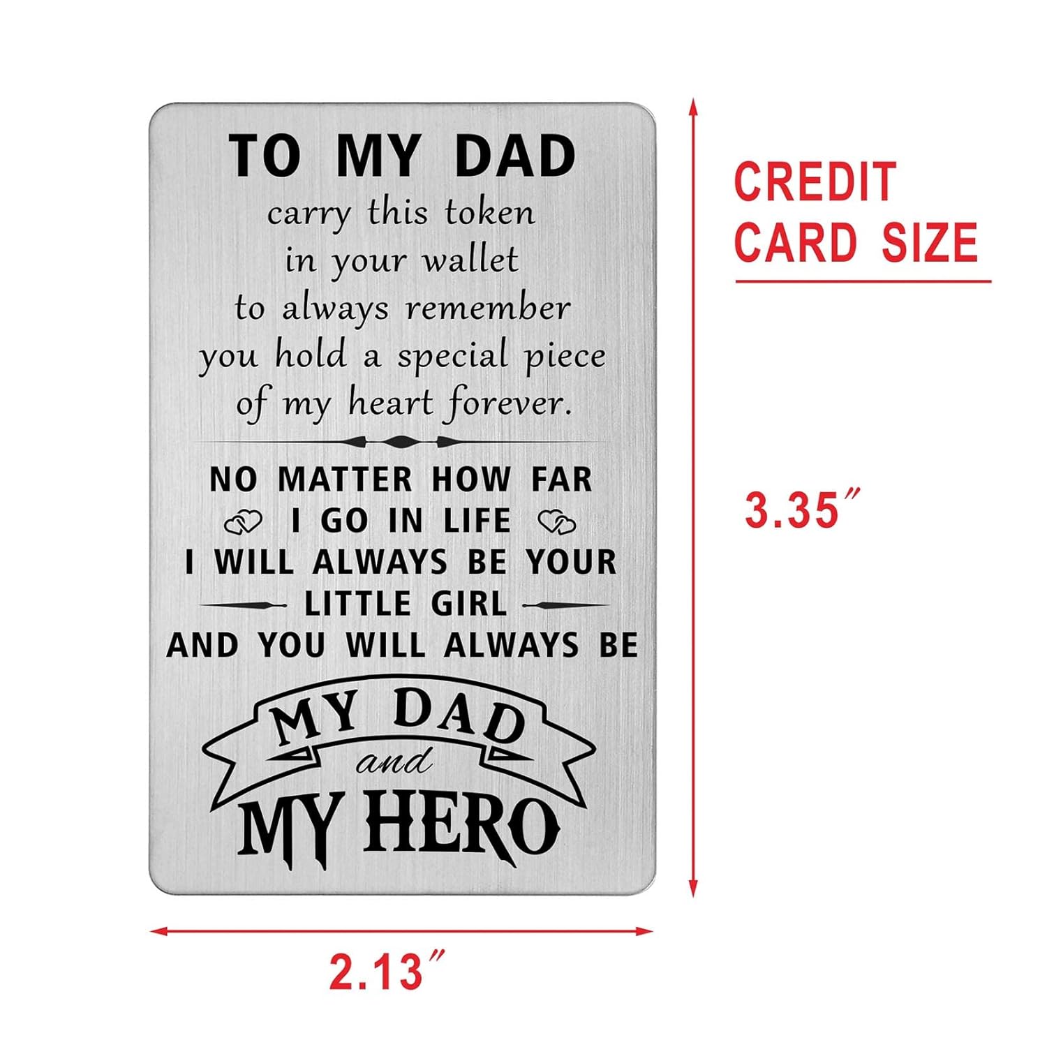 Dad Christmas Card From Daughter - Dad Fathers Day Cards From Daughter, Father Birthday Gifts, Daddy Presents