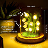 Lily Of The Valley Flower Gifts For Women Glass Lily Of The Valley Flower Decor Lamp For Women Birthday Anniversary Valentine Mother'S Day Thanksgiving Christmas