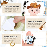 Pin The Pacifier On The Cowboy Party Games First Rodeo Party Decor Include A Baby Poster Blindfold 24 Pacifier Stickers For Western Theme Baby Shower Decorations (White,West Cowboy)