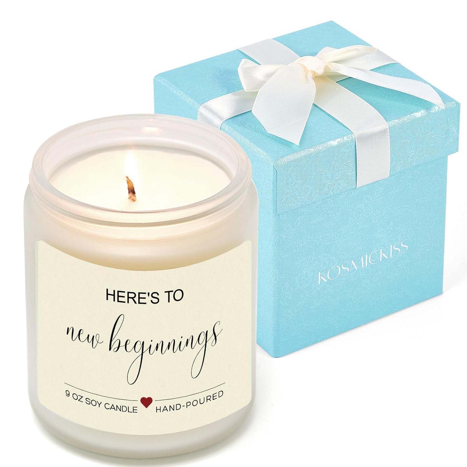 New Beginnings Gifts For Women, Lavender Scented Candle, New Job, Farewell, Congratulations, Divorce Gifts For Women, Men, Coworkers, Friends