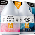 2 Gallon Crystal Clear Epoxy Resin Kit, Not Yellowing & Bubbles Free Food Safe Resin For Coating And Casting, Craft Diy, Jewelry Making Art, Molds, Tables Top, Wood