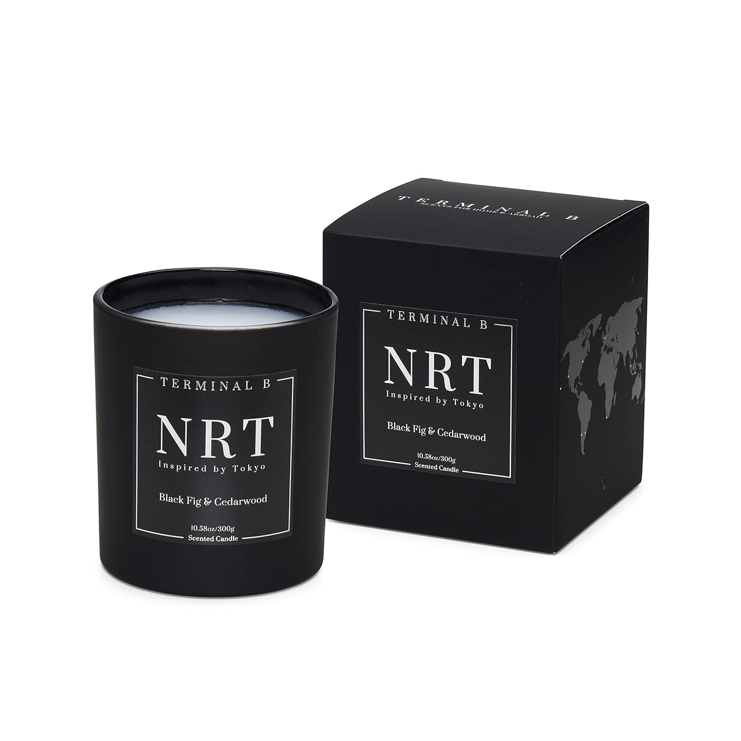 Luxury Candle | Nrt - Black Fig & Cedarwood | Inspired By Tokyo | Hand-Poured In Los Angeles | 10.58 Oz, 60+ Hour Burn Time