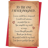 For My Destined Other Half | From Your Grateful & Surprised Partner | Valentine‘S Day Card | An “Unimaginably Perfect” Heartfelt Greeting Card