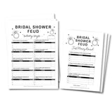 Bridal Shower Feud Game Fun Neutral Decorations 50 Bridal Fued Cards 3 Fast Money Round Cards 1 Instruction Card Included