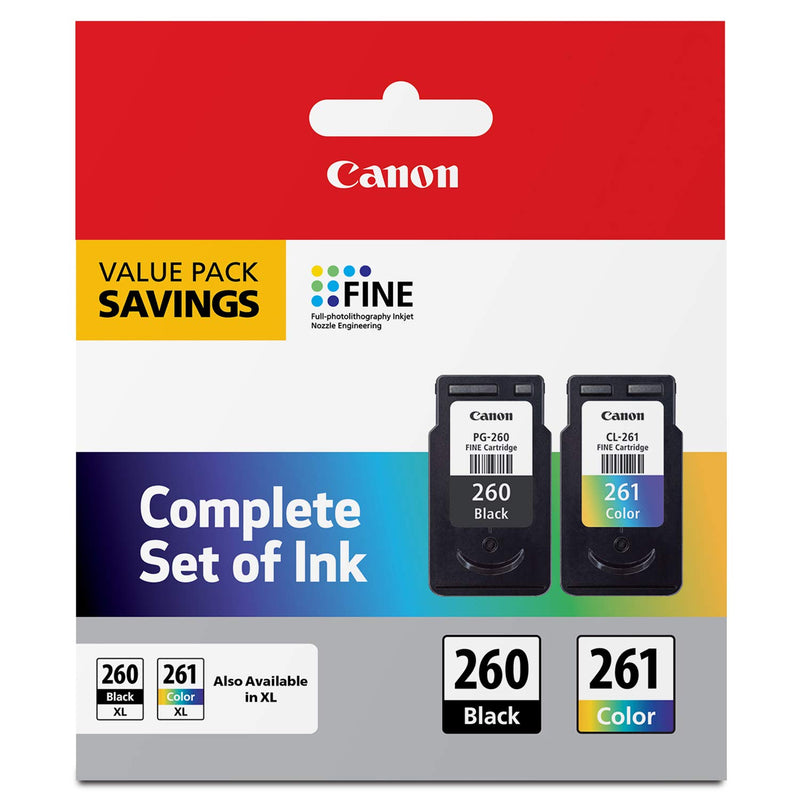 Canon PG-260/CL-261 Value Pack, for TR7020, TS6420, TS5320 Printers