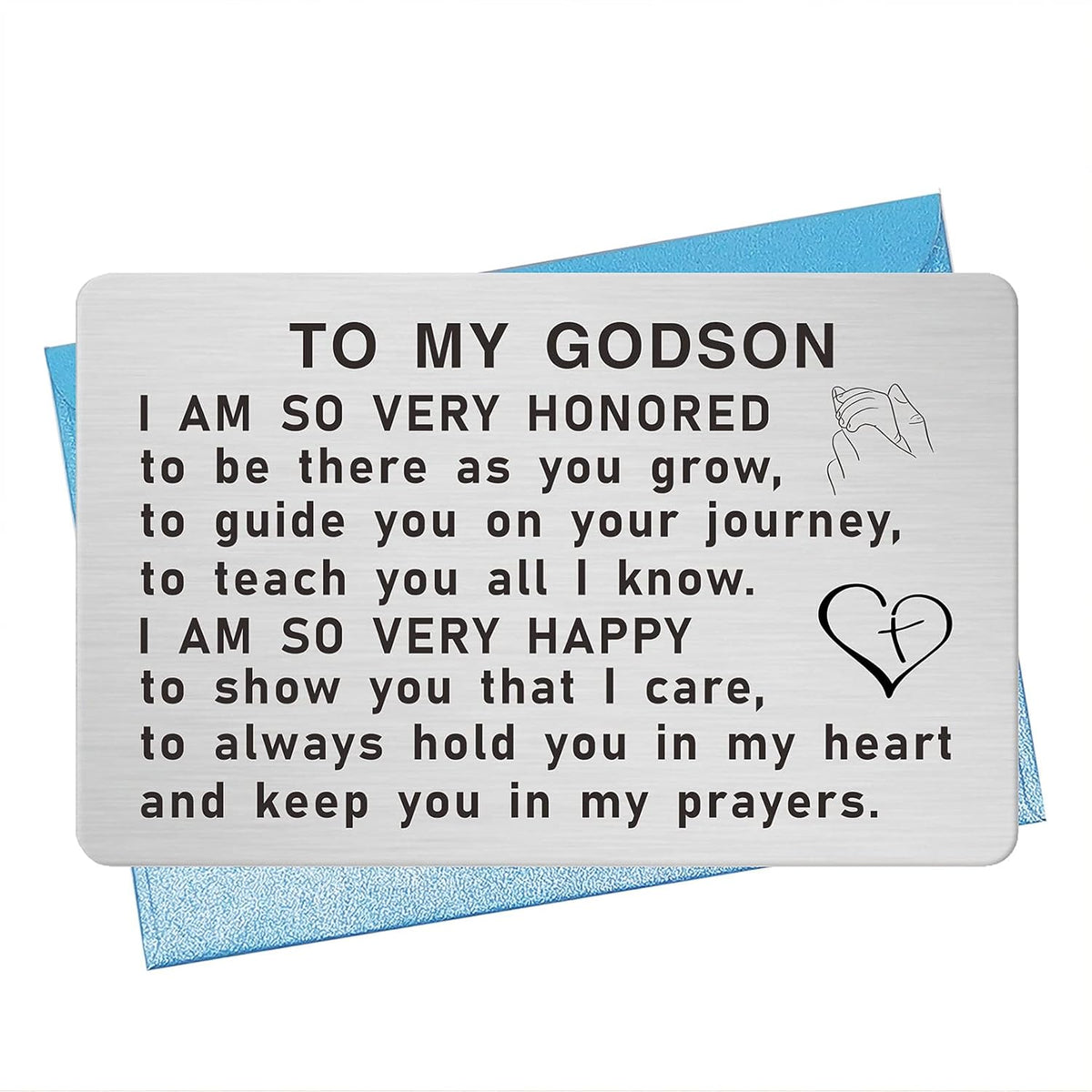 Godson Gifts, Godson Inspirational Engraved Wallet Card