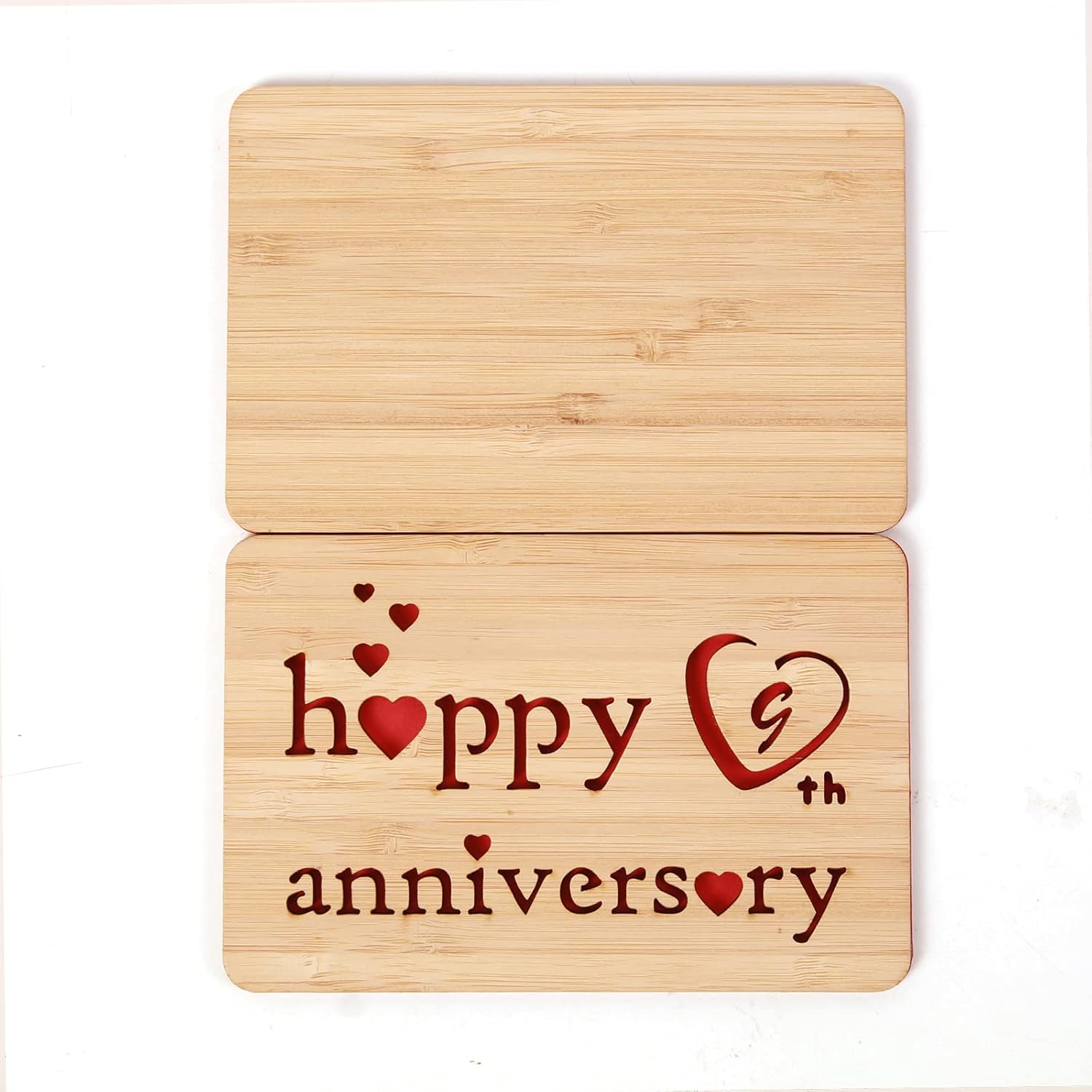Wooden 9Th Anniversary Card,Handmade 9 Years Wedding Anniversary Greeting Cards,9Th Pottery Anniversary Card For Her,Him,Husband,Wife