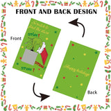 50 Pack Christmas Scratch Off Cards With Stickers For Christmas Party Game, Cartoon Green Xmas Themed Scratch Off Game Cards For Holiday Party Favors Raffle Giveaway Prize Drawing Supplies