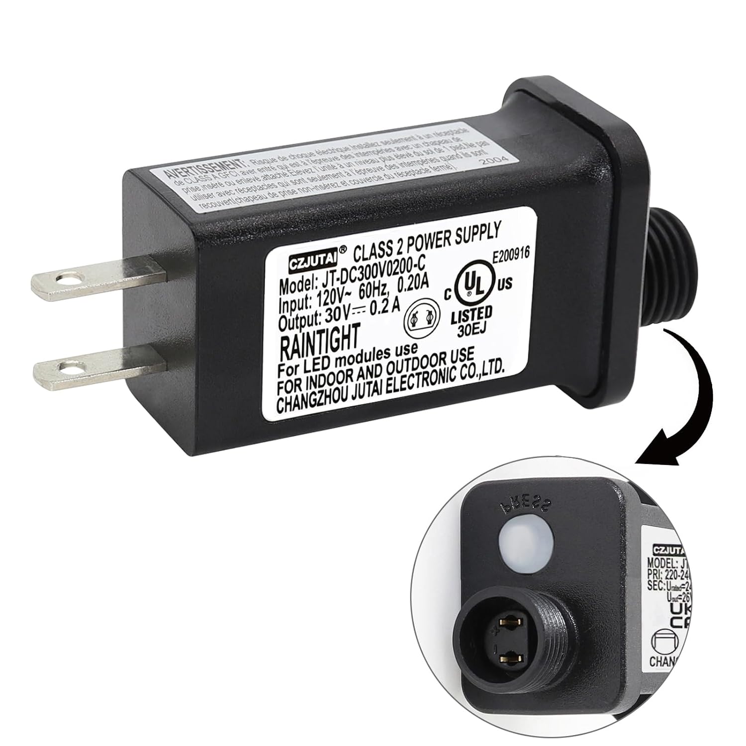 Power Supply For Czjutai Jt-Dc300V0200-C Christmas Lighting With 6 Hour Timer, For Christmas Tree Lights (1)