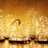 33Ft 100Led Copper Wire String Lights Fairy String Lights 8 Modes Usb Powered With Remote Control For Wedding Party Home
