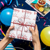 Funny Birthday Wrapping Paper For Men, Husband, Him - Mini Roll - I Will Show You My Boobs Later, I Mean Happy Birthday Design For Party Gift Wrap - 17 Inches X 16.4 Feet