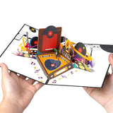 Record Pop Up 3D Greeting Cards With Blank Note & Envelope, Ideal Celebration Gift For Friendship, Love, Anniversary, Special Moments, Inspirational, Birthday, Holiday, Party