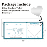 Blue Boarding Pass Gift Ticket, Boarding Pass, Airline Tickets Scratch Off Travel Tickets With Envelopes, Scratch & Reveal Surprise Ticket For Valentine'S Day, Birthday, Girlfriends/001(1 Set Diy)