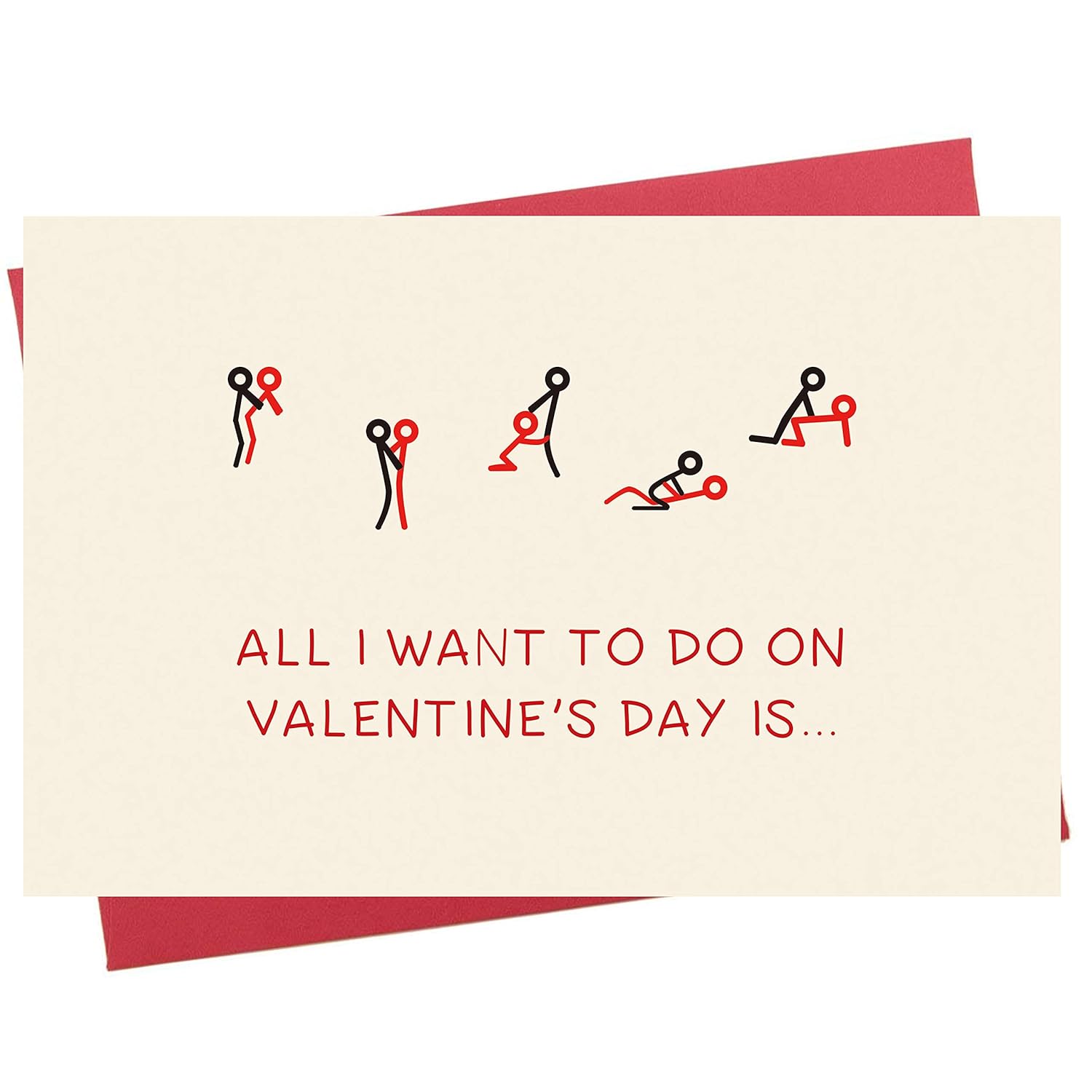 Cheeky Valentines Day Card, Vday Card For Husband Wife Bf Gf, All I Want To Do On Valentines Day Is...
