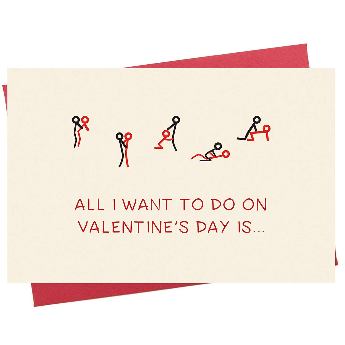 Cheeky Valentines Day Card, Vday Card For Husband Wife Bf Gf, All I Want To Do On Valentines Day Is...