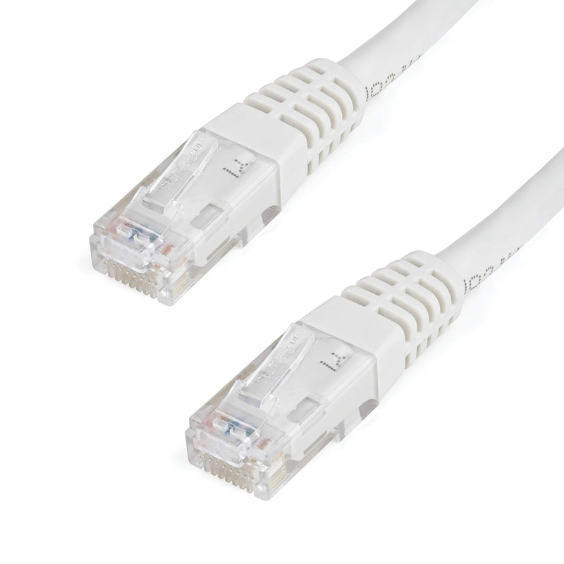 100Ft Cat6 Ethernet Cable - White Cat 6 Gigabit Ethernet Wire -650Mhz 100W Poe