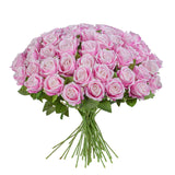 Artificial Flowers Roses Touch Fake Rose Bouquet Flower Stem Fo Wedding Centerpieces Diy Wreath Home Decorations Silk Roses Fo Mothers Party Fake Outdoor Flowers Decor 19.6"(Deep Pink 50Pcs)