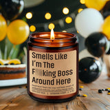 Candle, Boss Gifts For Women Men, Entrepreneur Gifts For New Business Owner - Funny Boss Day, Birthday, Company Presents For New Boss Lady - Funny Small Business Owner Presents Ideas