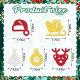 200 Pcs Christmas Confetti Decorations For Table, Xmas Trees Bulb Sequins Glitter Red Gold Sliver Table Confetti Reindeer Sleigh Paper Confetti For Christmas Party Decorations New Year Favors