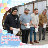 Bottle Chug Baby Shower Game Set - 6 Sets Hilarious Juegos Para Baby Shower Big Bottles Adult Diapers Balloons For Bottle Chug Changing Diaper Race Gender Reveal Party Decorations