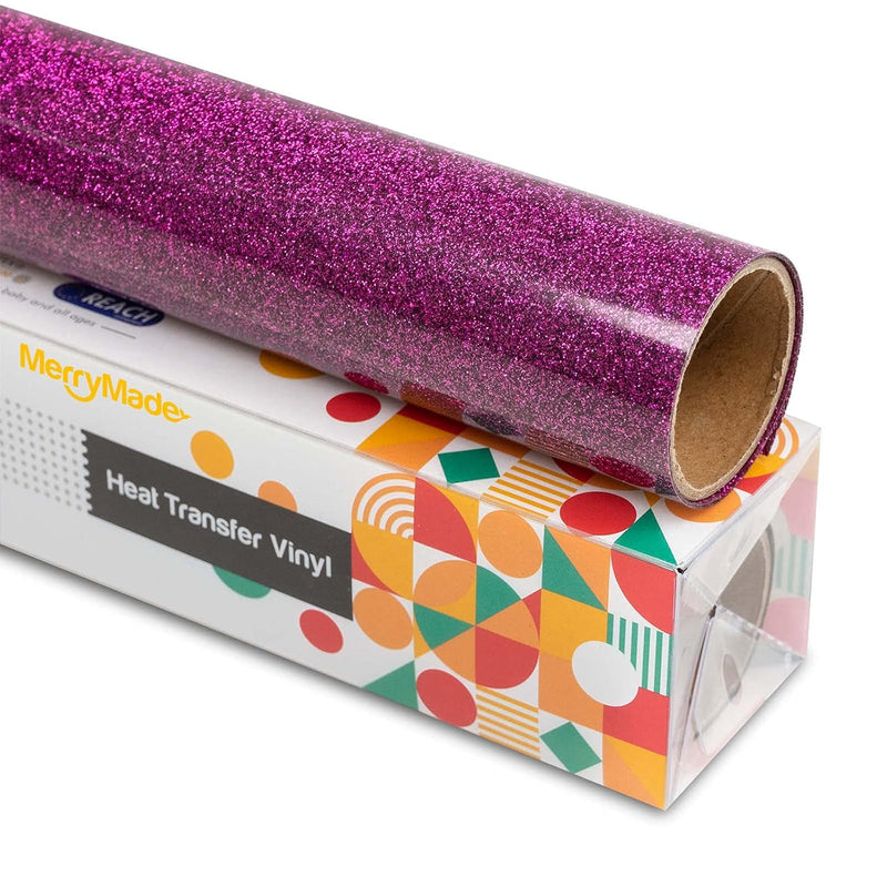 Purple Heat Transfer Vinyl Htv Roll - Amber Glitter Pu 12" X 5 Ft. Str