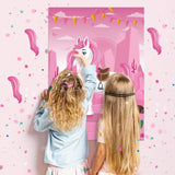 Pin The Tail On The Horse Game For Kids Pink Cowgirl Western Birthday Party Decorations Western Party Supplies Large Horse Game Poster With 30 Tail Stickers