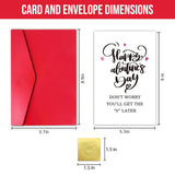 Special V Valentines Day Card For Him Men, Funny Valentine’S Day Card Greetings, Don’T Worry You’Ll Get The V Later Love Card For Husband Boyfriend