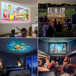 Mini LED Projector, Portable for Kids, Cartoons, Outdoor Movies, Wired Mirroring