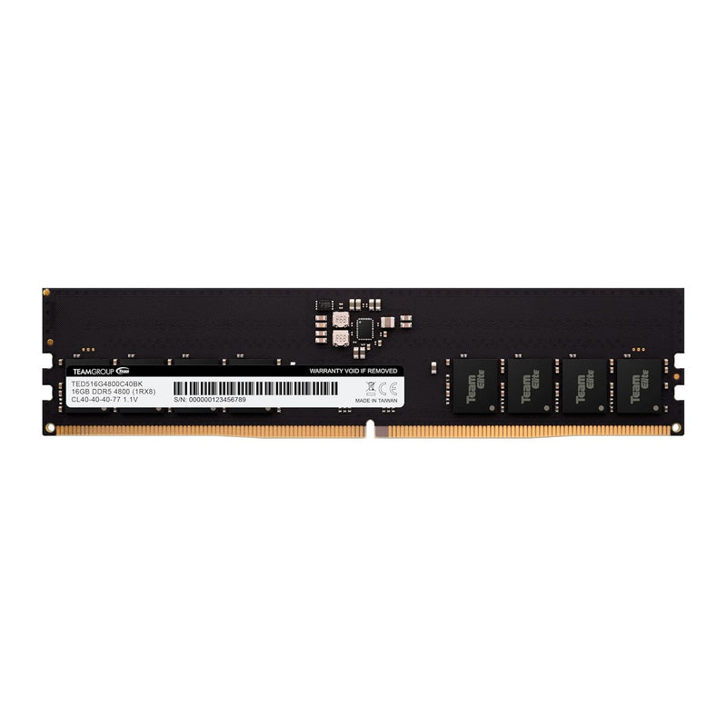 Elite Ddr5 16Gb 4800Mhz (Pc5-38400) Cl40 Non-Ecc Unbuffered 1.1V Udimm 288 Pin