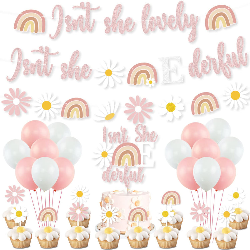 Boho Summer Daisy 1St Birthday Party Decorations, Pink Isn'T She Lovel