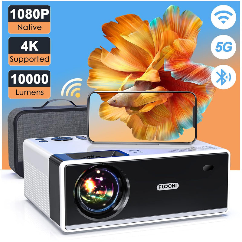 Projector With Wifi And Bluetooth, Projector 4K Support Native 1080P Projector