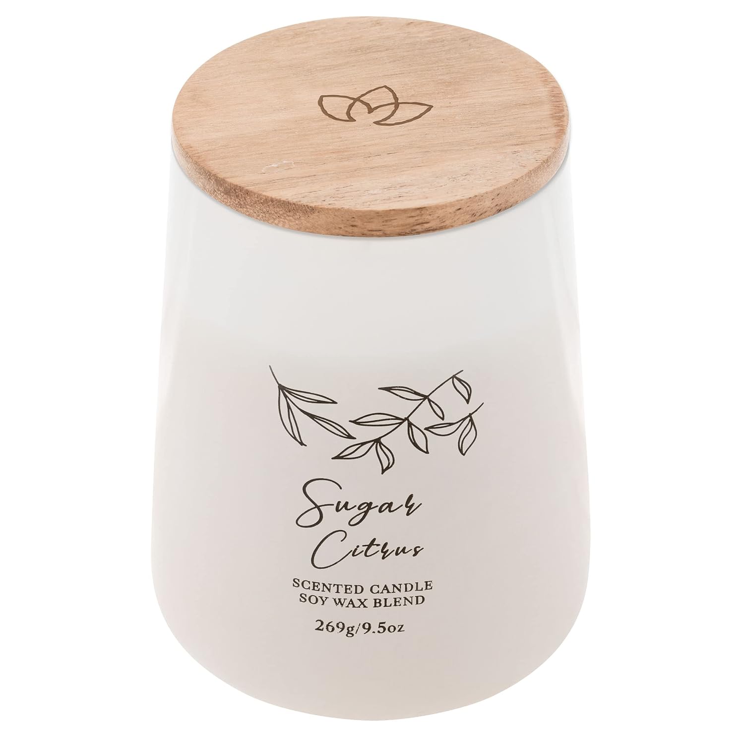 , Luxury Mercantile Poured Soy Wax Blend Candle, Scented Candles For Home, Candle Gifts For Women & Men, 30 Hours Long Burning, 9.5 Oz Soy Wax Blend Candle, Sugar Citrus